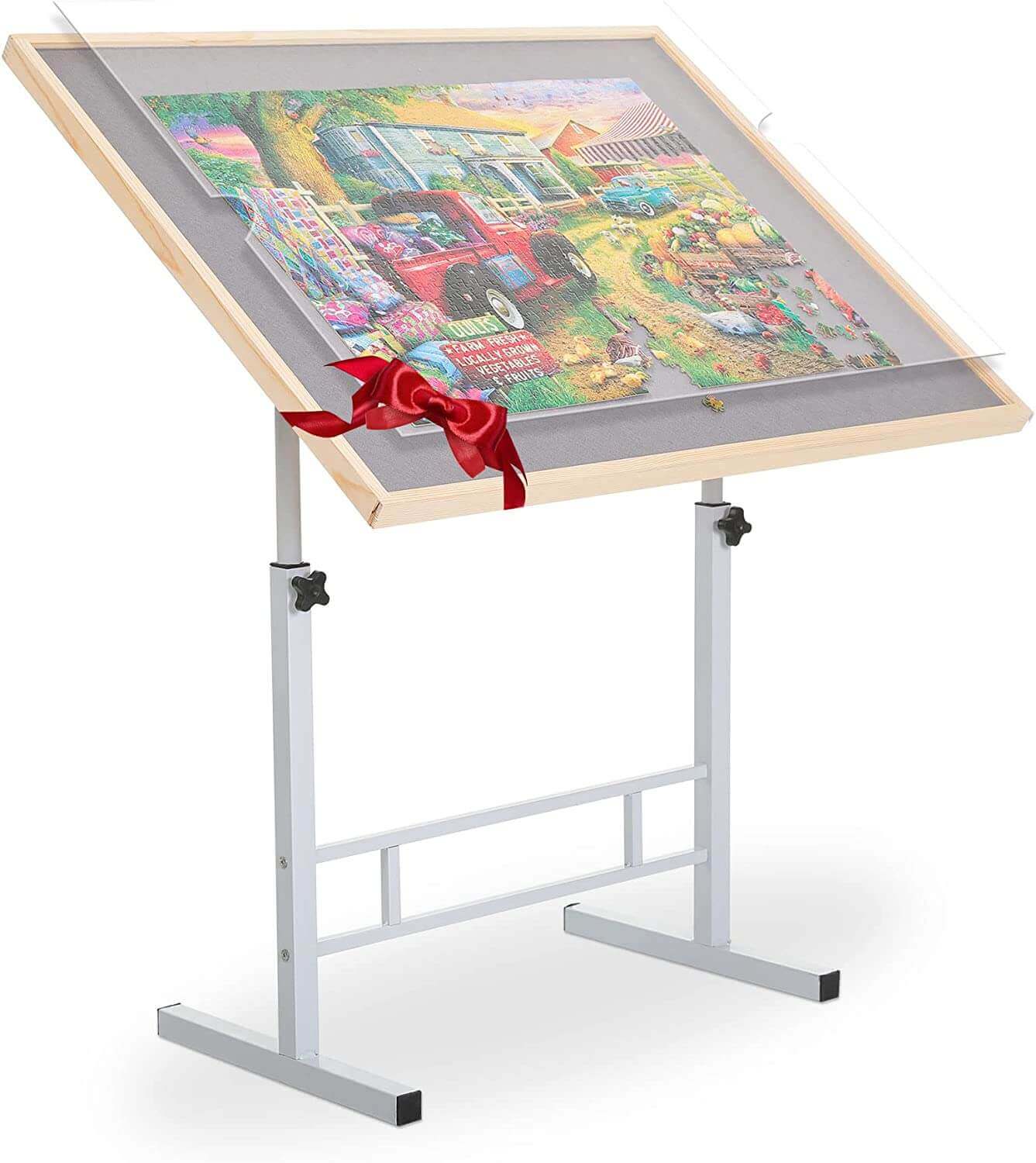 Fanwer Jigsaw Puzzle Tables with Drawers and Legs 1500 Pieces 34