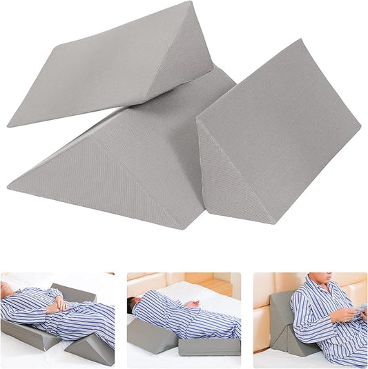 Fanwer Bed Wedges & Body Positioners (3 in 1), 40 Degree Wedges for Bed Positioning,Positioning Pillows for Elderly, Wedge Pillow for Bed Sores, Side Sleeping, After Surgery, Knees Elevated,Back Pain