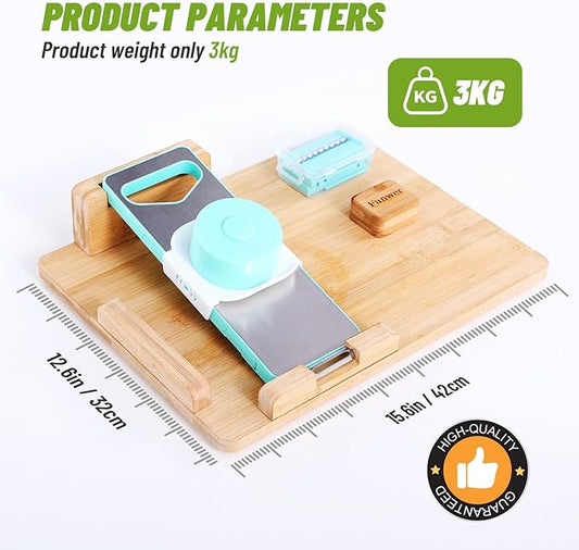 Fanwer Adaptive One-Handed Cutting Board- Anti-Slip with Bread Stops & Spikes - Perfect for Amputees & Disabled - Single Handed for Effortless Cutting & Chopping - Handicapped Kitchen Board.