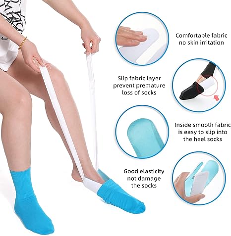 Fanwer Sock Aid Tool and Pants Assist for Elderly, Disabled,Pregnant, Diabetics - Pulling Assist Device - Socks Helper