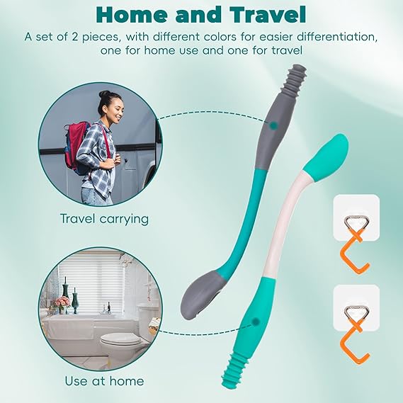 Toilet Aids for Wiping – 15.7 Long Reach Comfort Butt Wiper Tools Self-Help Toilet Butt Wipe Tool, Elderly from Back Surgery