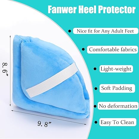 1 Piece Foot Support Pillow-Heel Cushion Protector Pillow for Relieveing Foot Pressure，Blue