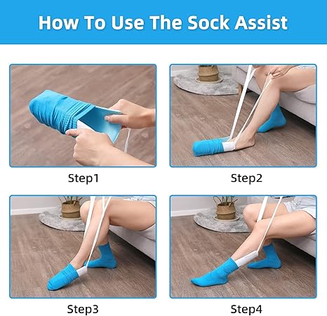 Fanwer Sock Aid Tool and Pants Assist for Elderly, Disabled,Pregnant, Diabetics - Pulling Assist Device - Socks Helper