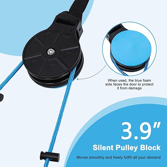 Fanwer Shoulder Pulley for Physical Therapy, Over The Door Pulleys for Shoulder Rehab, Overhead Arm Exercise Pulley Equipment for Rotator Cuff Recovery, Frozen Shoulder, Pulley System for Home Gym