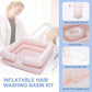 Inflatable Bedside Shampoo Set with Water Bag and Waterproof Shawl. Wash Hair in Bed for Children, the Elderly, Pregnant Women, Post-surgery or Bedridden Patients. Water Bag Capacity 2.1 Gallons (8L)