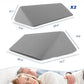 Fanwer Positioning Wedge Pillow for Side Sleeping (3 in 1), 40 Degree Triangle Bed Wedges & Body Positioners for Back Pain, Preventing Bedsores, After Surgery, Knees Elevated, Pregnancy,Grey