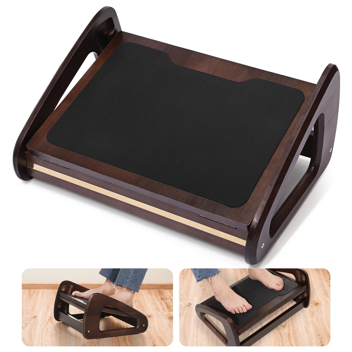 Under Desk Footstool Adjustable Ergonomic Footrest Stool with
