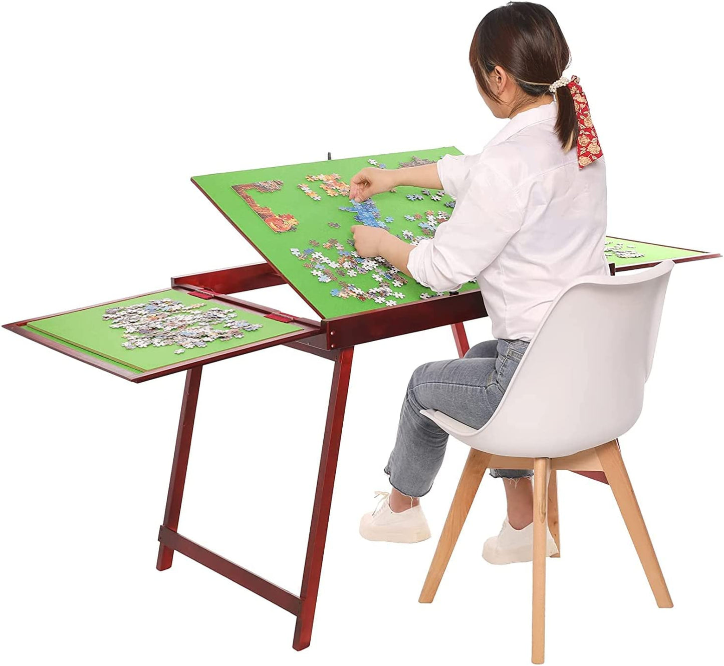Fanwer 1500 Piece Jigsaw Puzzle Tables Board with Drawers