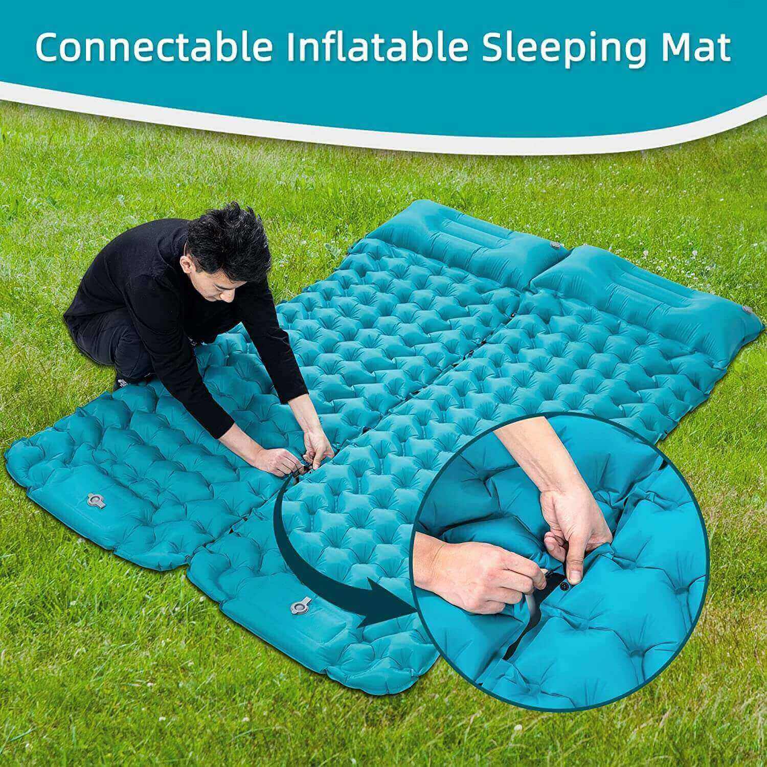 Self inflating Camping Mat with Pillow Sleeping Pad with Pillow