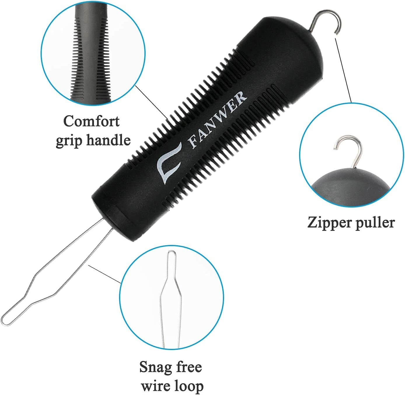 Helper Large Helper Zipper Pull Dressing Aid Button Hook Comfortable Handle